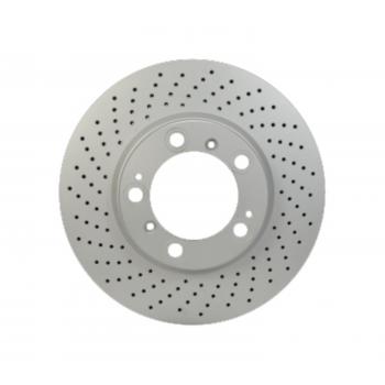 2009 Porsche Cayman Disc Brake Rotor Front Left Hella Pagid 355121922 image 2 of 4