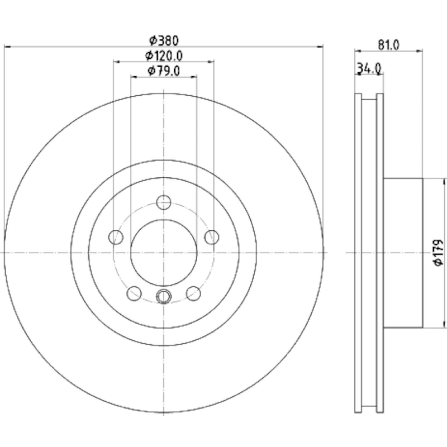 Hella Pagid 355122571 - Disc Brake Rotor Hella Pagid 355122571 Disc Brake Rotor product image 4 of 4