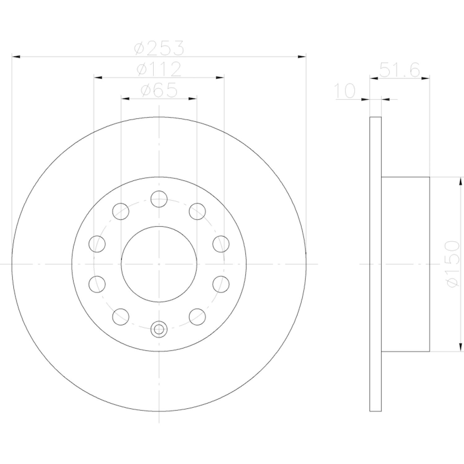 Hella Pagid 355122612 - Disc Brake Rotor Hella Pagid 355122612 Disc Brake Rotor product image 5 of 6