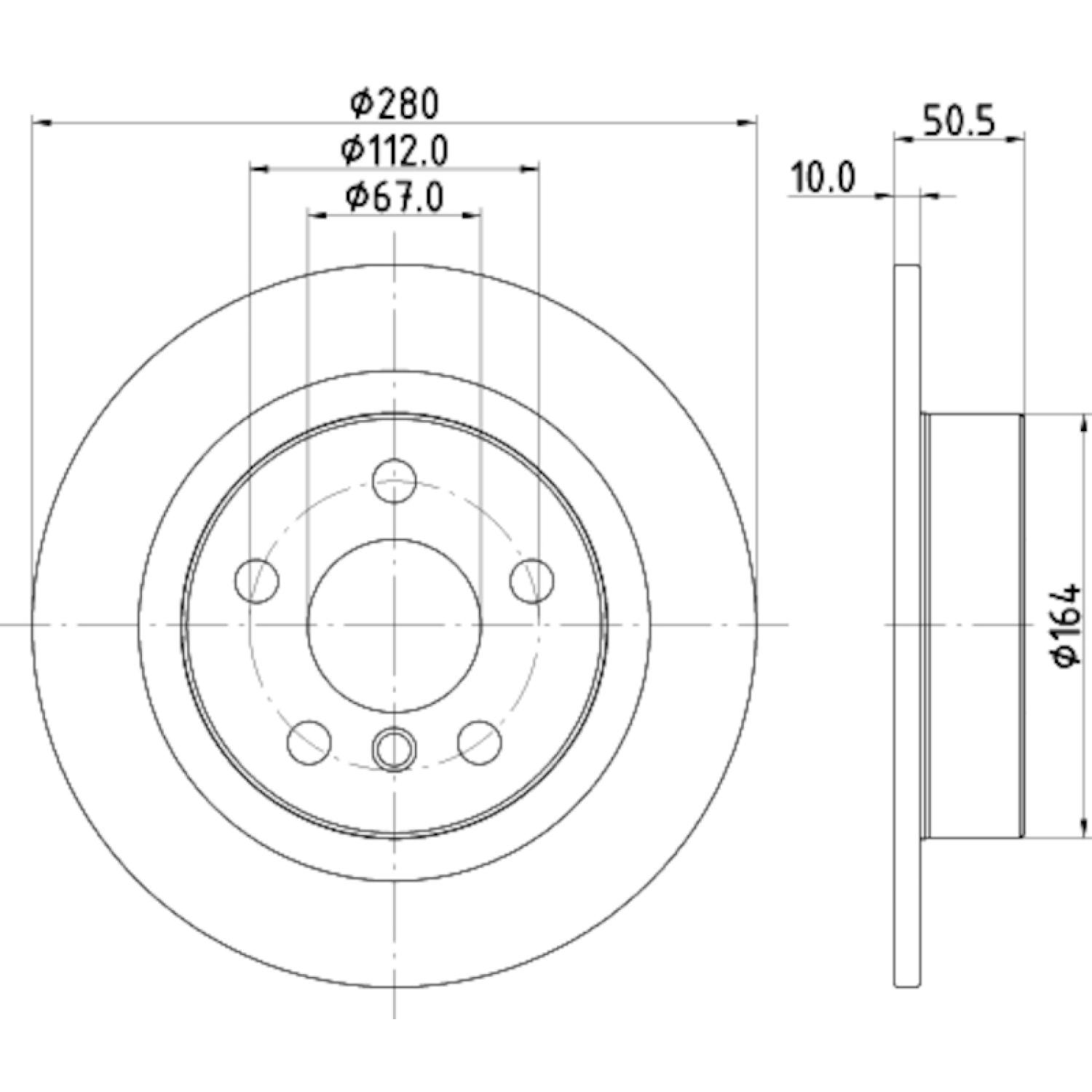 Hella Pagid 355122661 Disc Brake Rotor product image 4 of 4