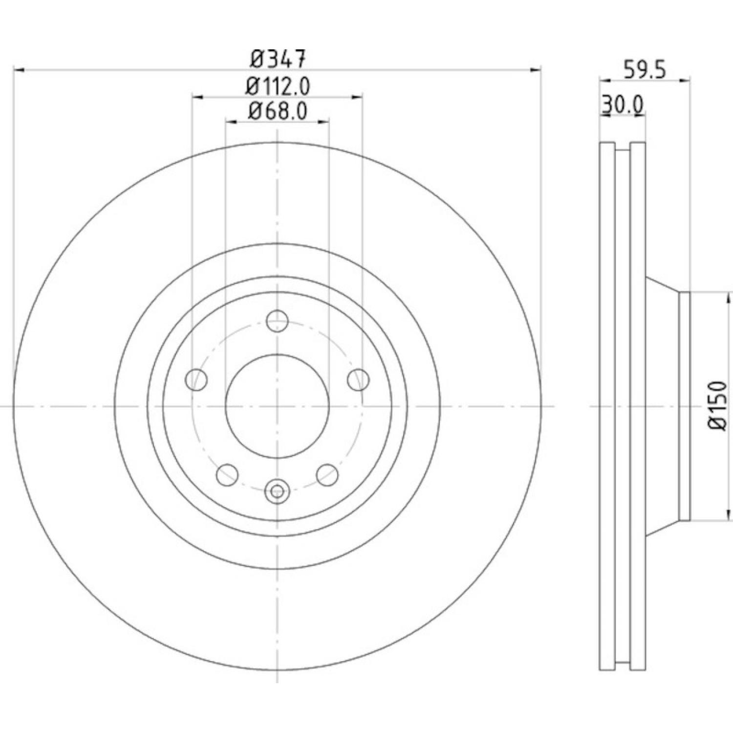 Hella Pagid 355122732 - Disc Brake Rotor Hella Pagid 355122732 Disc Brake Rotor product image 4 of 4