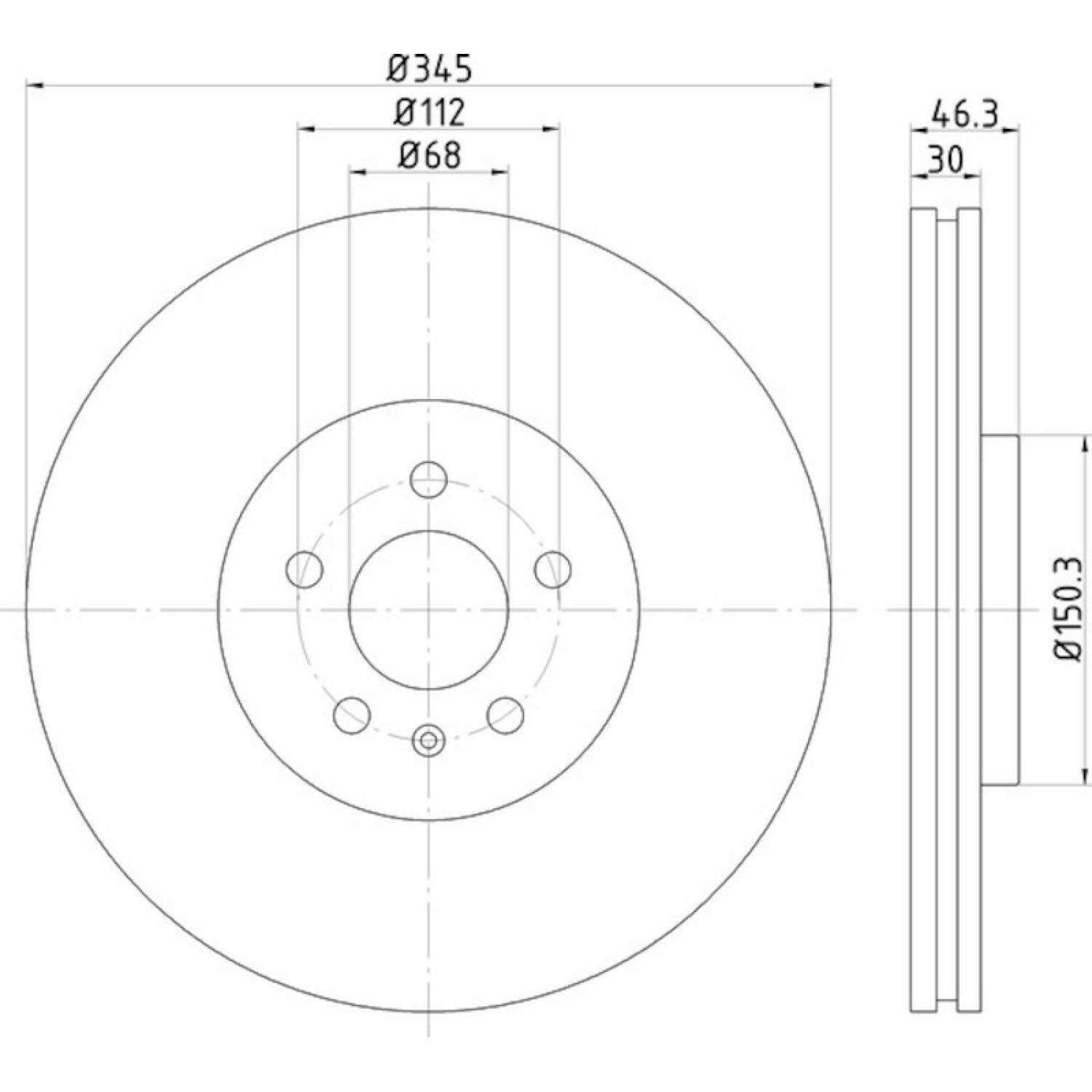Hella Pagid 355122802 - Disc Brake Rotor Hella Pagid 355122802 Disc Brake Rotor product image 1 of 1