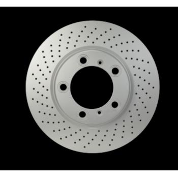 2012 Porsche 911 Disc Brake Rotor Front Left Hella Pagid 355122822 image 2 of 4