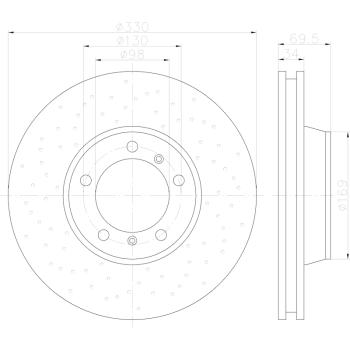 Hella Pagid 355122822 Disc Brake Rotor product image 5 of 6