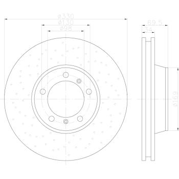 Hella Pagid 355122832 Disc Brake Rotor product image 5 of 6