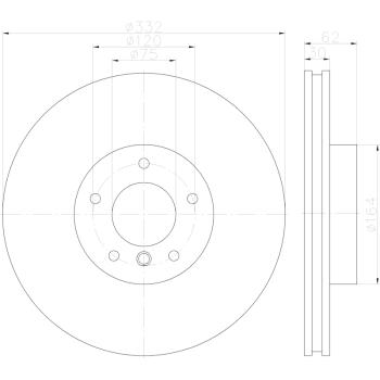 Hella Pagid 355122892 - Disc Brake Rotor Hella Pagid 355122892 Disc Brake Rotor product image 5 of 6