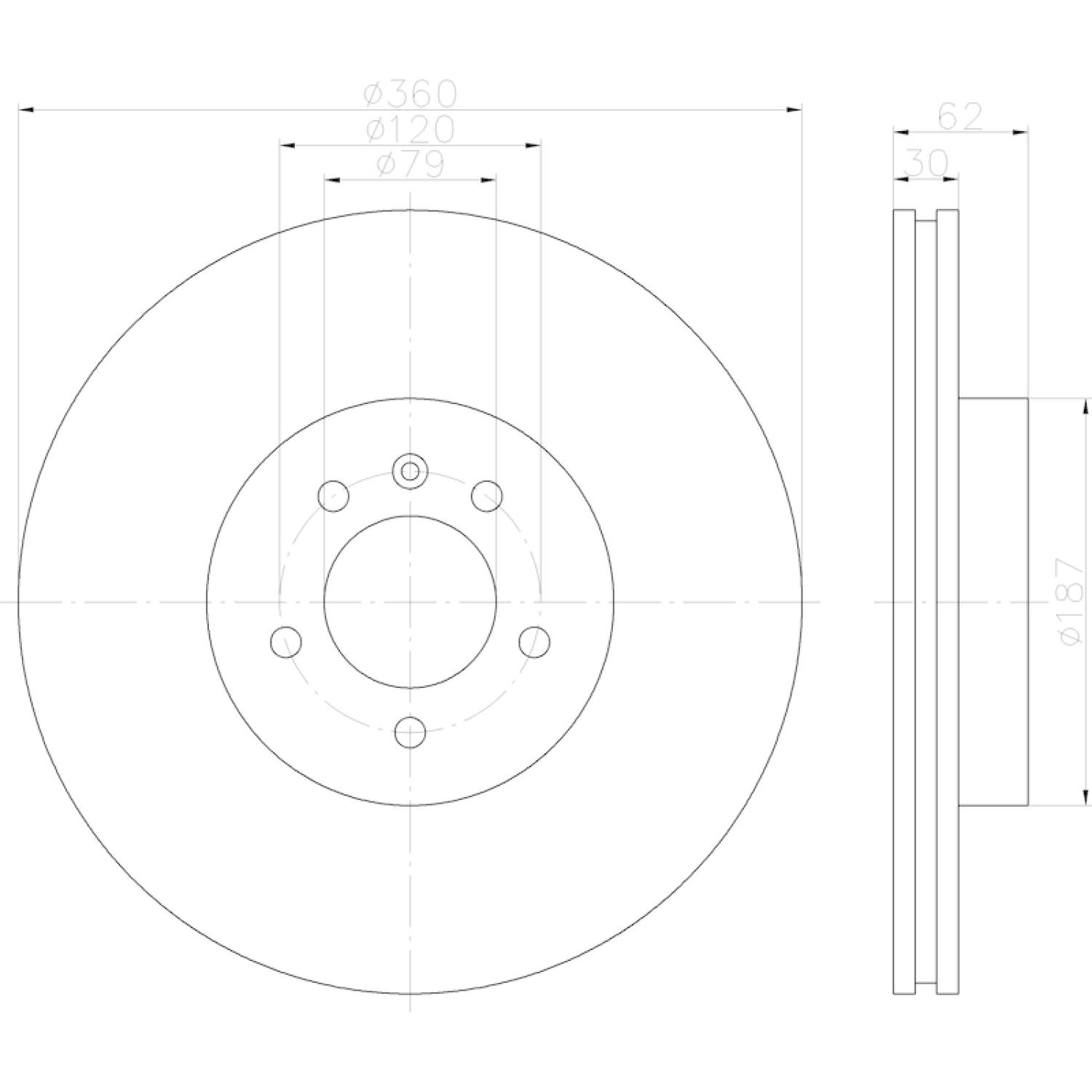Hella Pagid 355122922 - Disc Brake Rotor Hella Pagid 355122922 Disc Brake Rotor product image 1 of 1