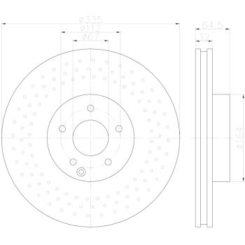 Hella Pagid 355122972 Disc Brake Rotor product image 5 of 6
