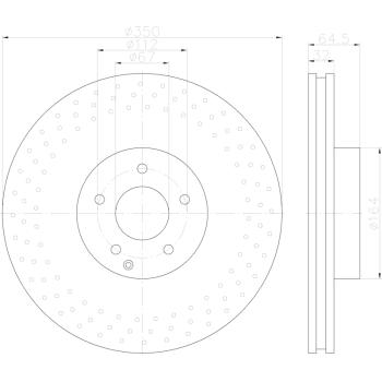 Hella Pagid 355123012 Disc Brake Rotor product image 5 of 6