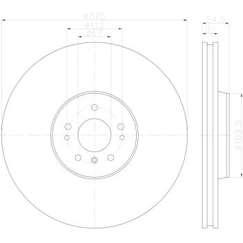 Hella Pagid 355123022 Disc Brake Rotor product image 5 of 6