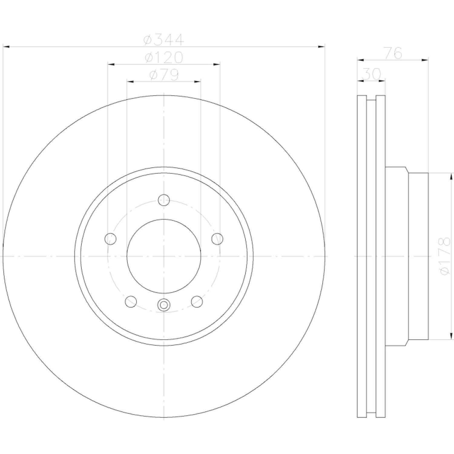 Hella Pagid 355123062 - Disc Brake Rotor Hella Pagid 355123062 Disc Brake Rotor product image 5 of 6