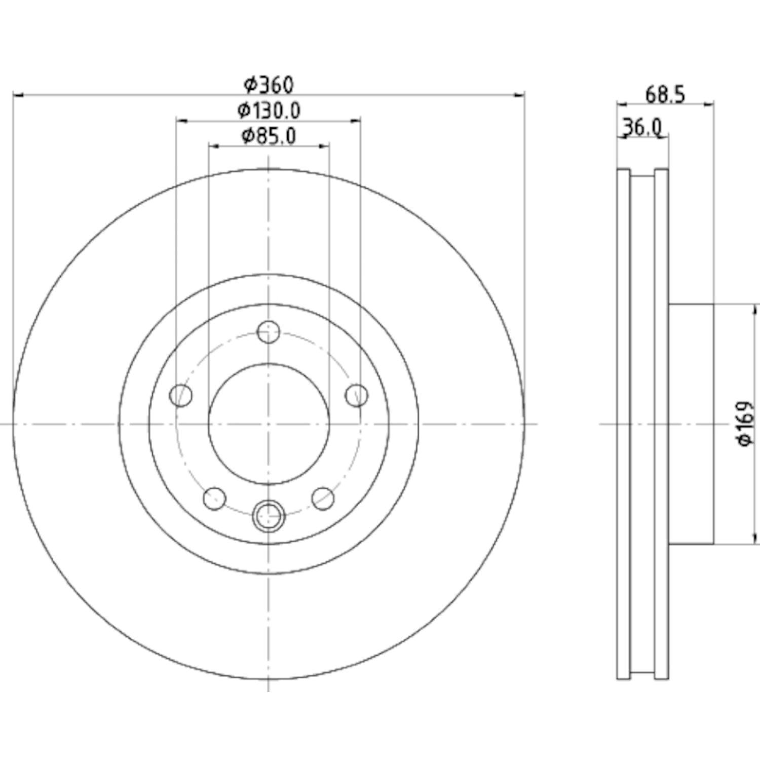 Hella Pagid 355123191 - Disc Brake Rotor Hella Pagid 355123191 Disc Brake Rotor product image 4 of 4
