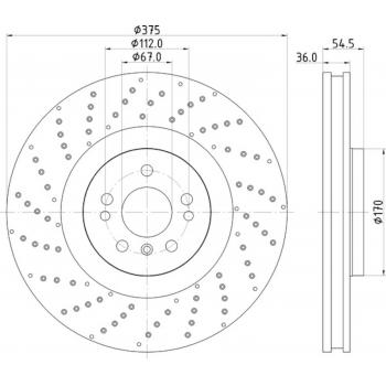 2013 Mercedes-Benz GL450 Disc Brake Rotor Front Hella Pagid 355125041 image 1 of 1