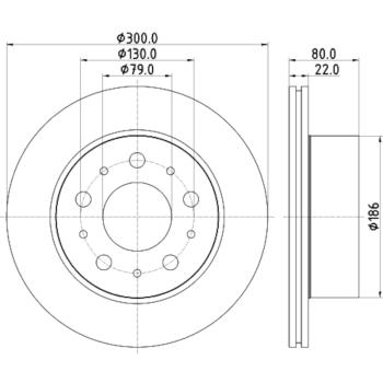 2020 Ram ProMaster 3500 Disc Brake Rotor Rear Hella Pagid 355125291 image 3 of 4