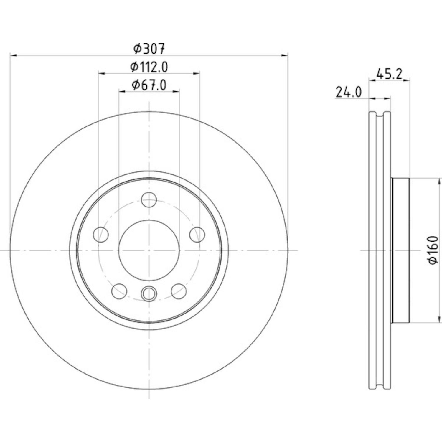 Hella Pagid 355125351 - Disc Brake Rotor Hella Pagid 355125351 Disc Brake Rotor product image 1 of 1