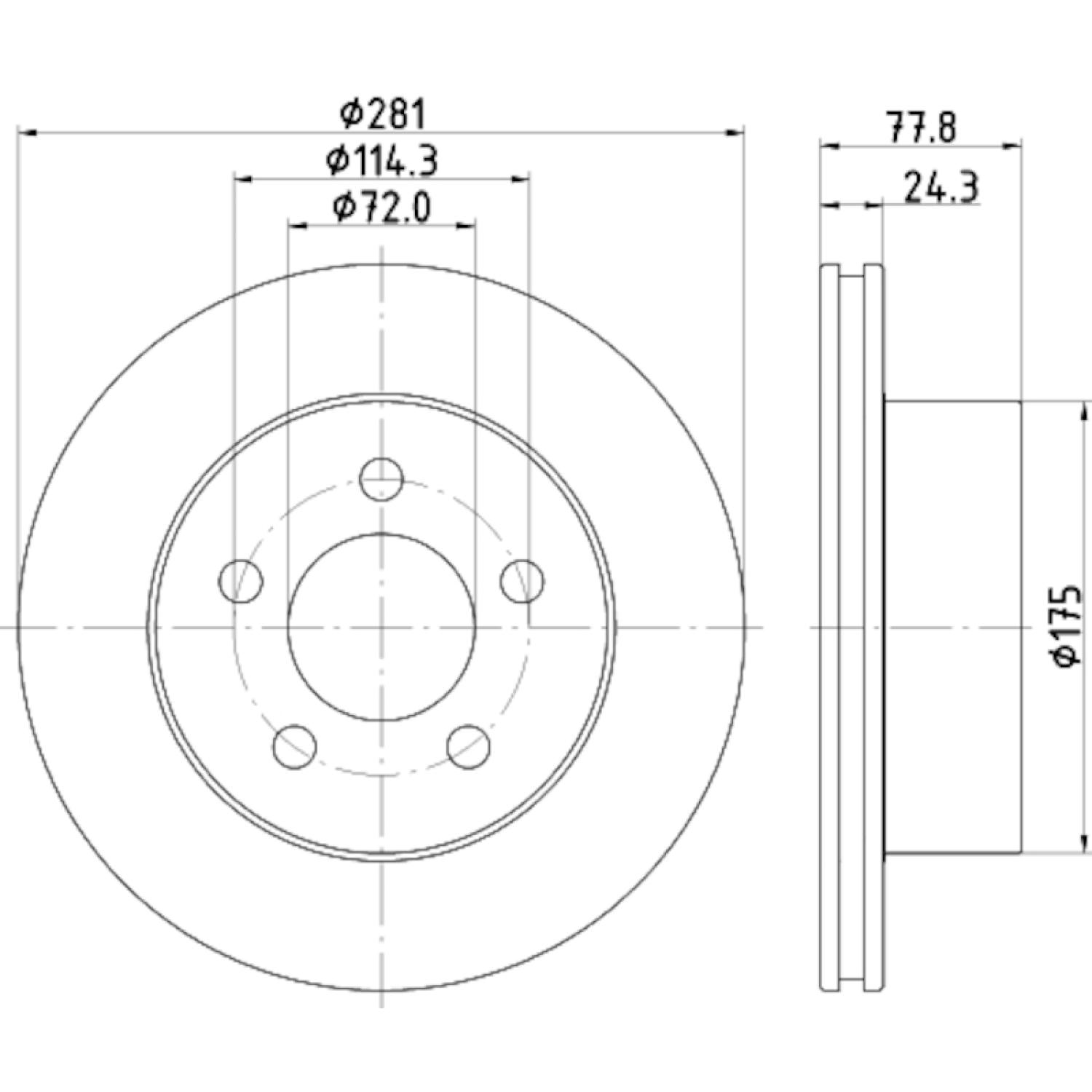 Hella Pagid 355125371 - Disc Brake Rotor Hella Pagid 355125371 Disc Brake Rotor product image 3 of 4