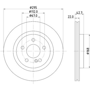 2017 Mercedes-Benz CLA250 Disc Brake Rotor Rear Hella Pagid 355125381 image 4 of 4