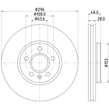 2021 Volvo S60 Disc Brake Rotor Front Hella Pagid 355125481 image 4 of 4