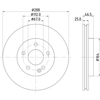 1996 Mercedes-Benz C280 Disc Brake Rotor Front Hella Pagid 355125541 image 4 of 4