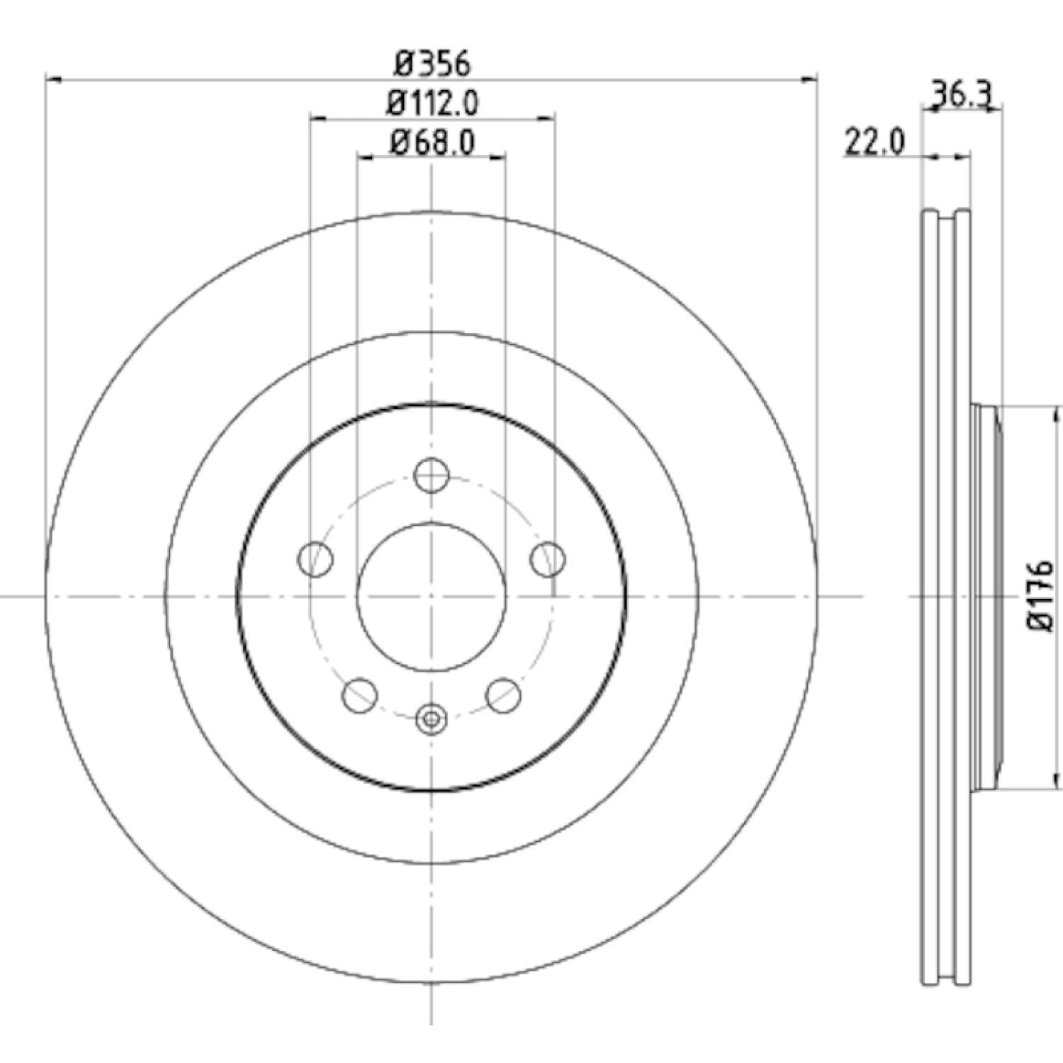 Hella Pagid 355125551 - Disc Brake Rotor Hella Pagid 355125551 Disc Brake Rotor product image 4 of 4