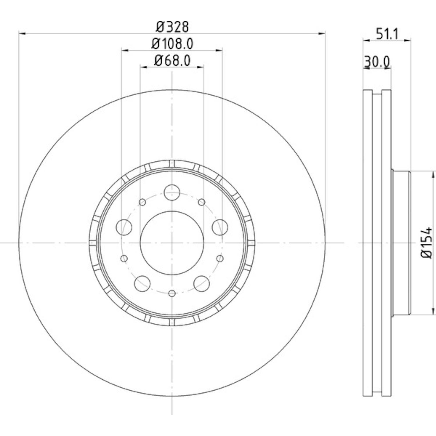Hella Pagid 355125581 Disc Brake Rotor product image 1 of 1