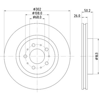 2000 Volvo C70 Disc Brake Rotor Front Hella Pagid 355126002 image 1 of 1