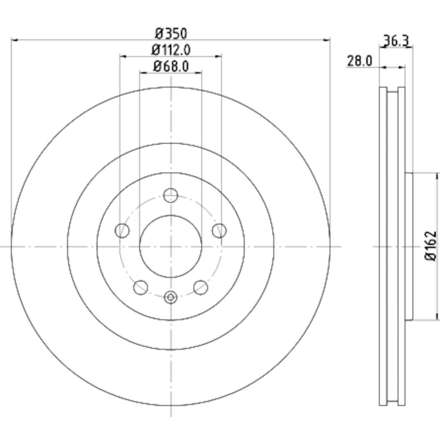 Hella Pagid 355126421 - Disc Brake Rotor Hella Pagid 355126421 Disc Brake Rotor product image 4 of 4