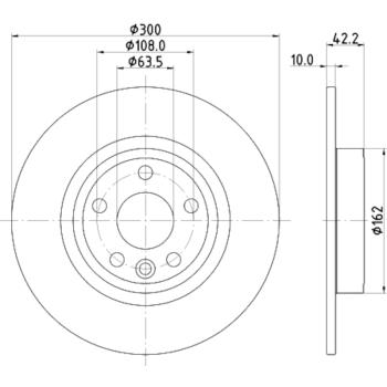 2016 Land Rover Discovery Sport Disc Brake Rotor Rear Hella Pagid 355126721 image 4 of 4