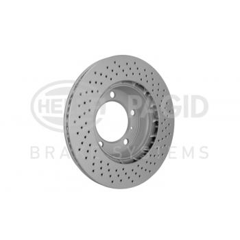 2007 Porsche Cayman Disc Brake Rotor Front Left Hella Pagid 355126891 image 3 of 4
