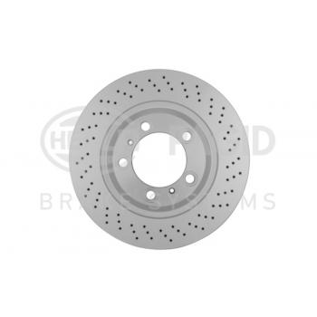 2012 Porsche 911 Disc Brake Rotor Front Right Hella Pagid 355126931 image 2 of 4