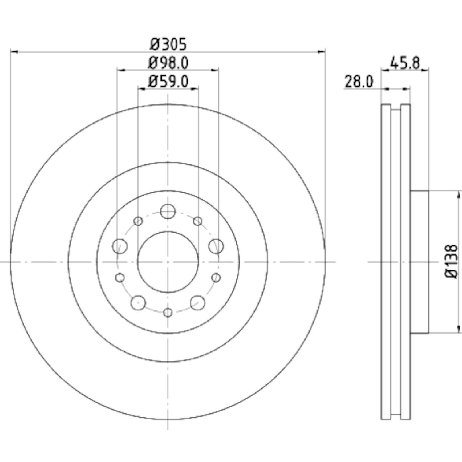Hella Pagid 355129351 - Disc Brake Rotor Hella Pagid 355129351 Disc Brake Rotor product image 4 of 4