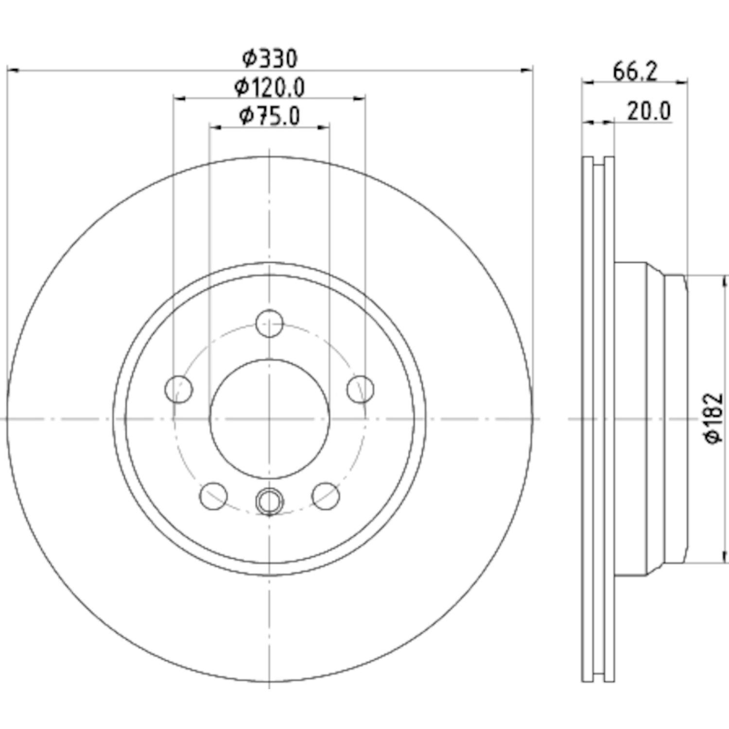 Hella Pagid 355129642 - Disc Brake Rotor Hella Pagid 355129642 Disc Brake Rotor product image 1 of 1