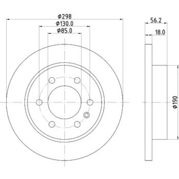 2022 Mercedes-Benz Sprinter 2500 Disc Brake Rotor Rear Hella Pagid 355131831 image 4 of 4