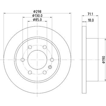 2022 Mercedes-Benz Sprinter 2500 Disc Brake Rotor Rear Hella Pagid 355131841 image 1 of 1