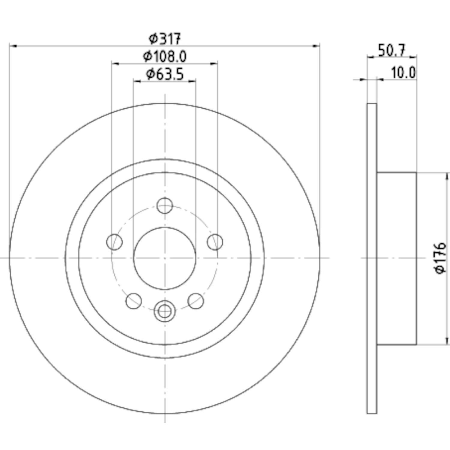 Hella Pagid 355131851 - Disc Brake Rotor Hella Pagid 355131851 Disc Brake Rotor product image 4 of 4