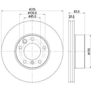 2006 Mercedes-Benz G55 AMG Disc Brake Rotor Front Hella Pagid 355132151 image 3 of 4