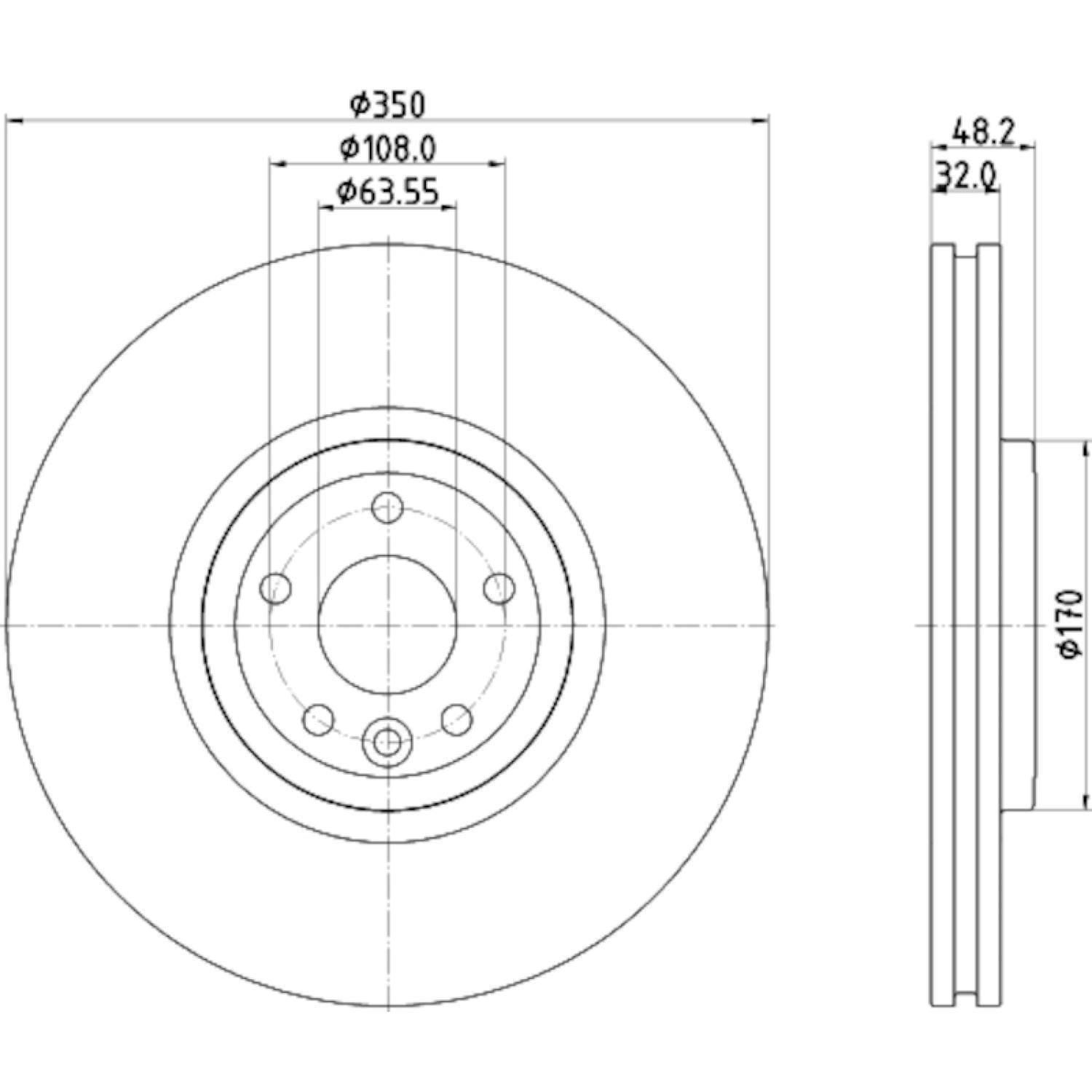 Hella Pagid 355132481 - Disc Brake Rotor Hella Pagid 355132481 Disc Brake Rotor product image 4 of 4
