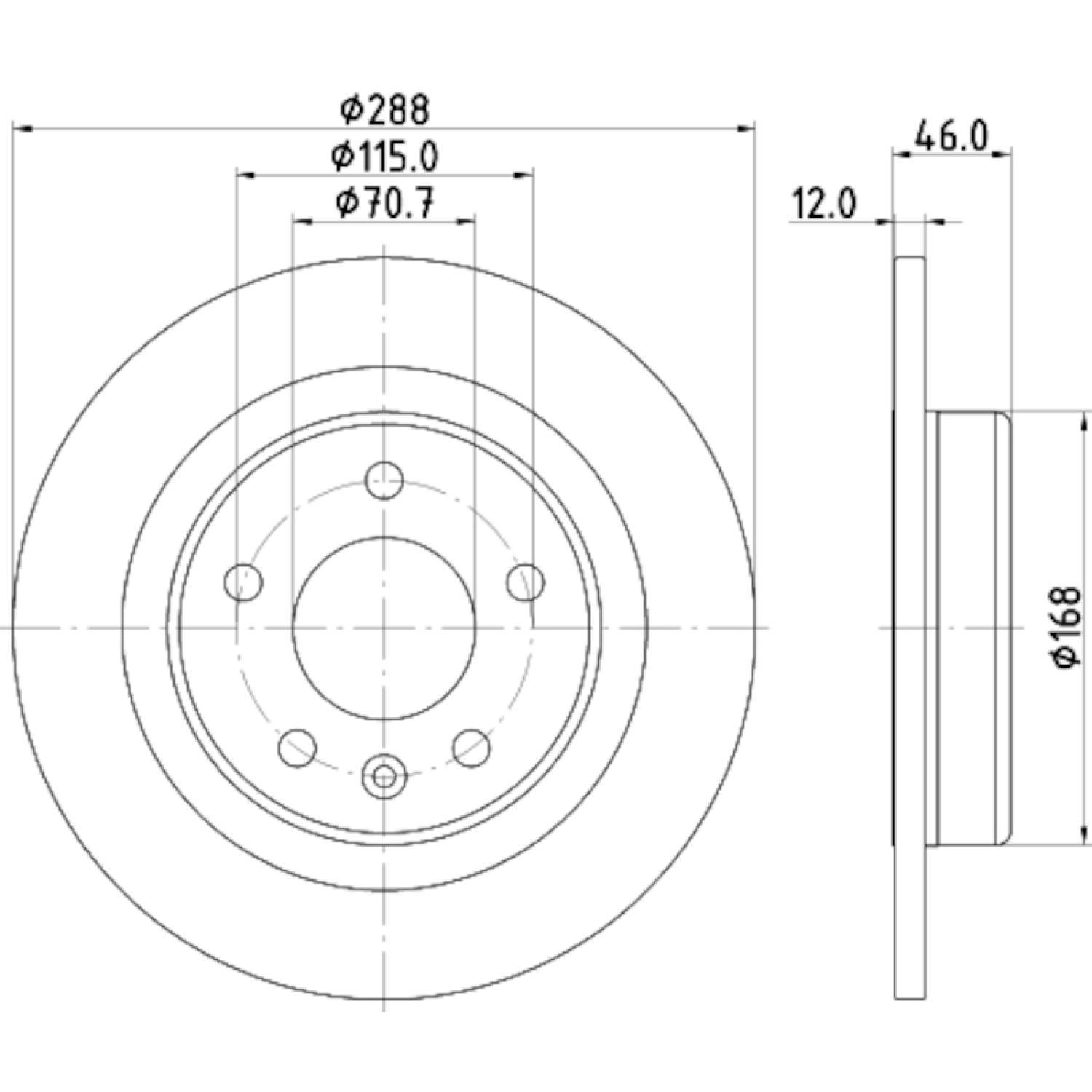 Hella Pagid 355132631 - Disc Brake Rotor Hella Pagid 355132631 Disc Brake Rotor product image 3 of 4