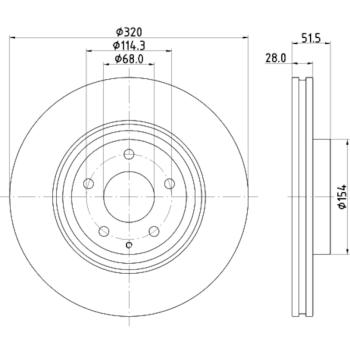 2023 Mazda CX-5 Disc Brake Rotor Front Hella Pagid 355132691 image 3 of 4