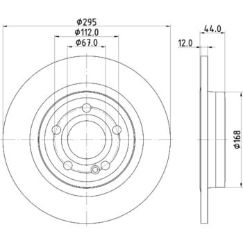 2020 Mercedes-Benz CLA250 Disc Brake Rotor Rear Hella Pagid 355133351 image 1 of 1