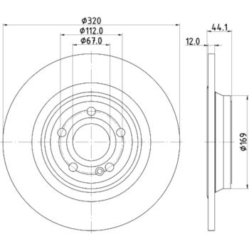2020 Mercedes-Benz GLB250 Disc Brake Rotor Rear Hella Pagid 355133451 image 4 of 4