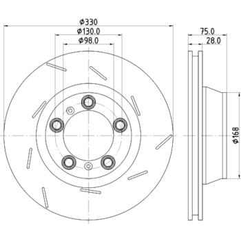 2013 Porsche Panamera Disc Brake Rotor Rear Right Hella Pagid 355133601 image 1 of 1