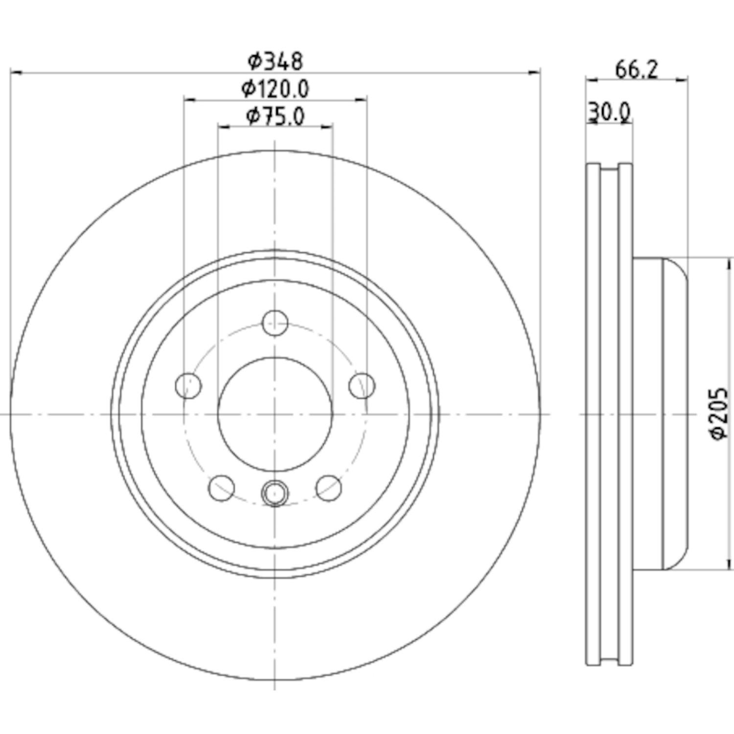 Hella Pagid 355133751 - Disc Brake Rotor Hella Pagid 355133751 Disc Brake Rotor product image 4 of 4