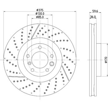 2015 Mercedes-Benz G63 AMG Disc Brake Rotor Front Hella Pagid 355134542 image 1 of 1