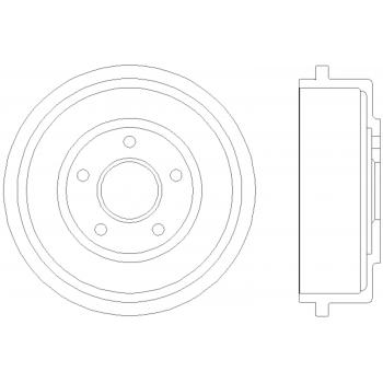 2013 Ford Transit Connect Brake Drum Rear Hella Pagid 355300431 image 1 of 1