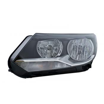 2013 Volkswagen Tiguan Headlight Assembly Left HELLA 010749251 image 3 of 4