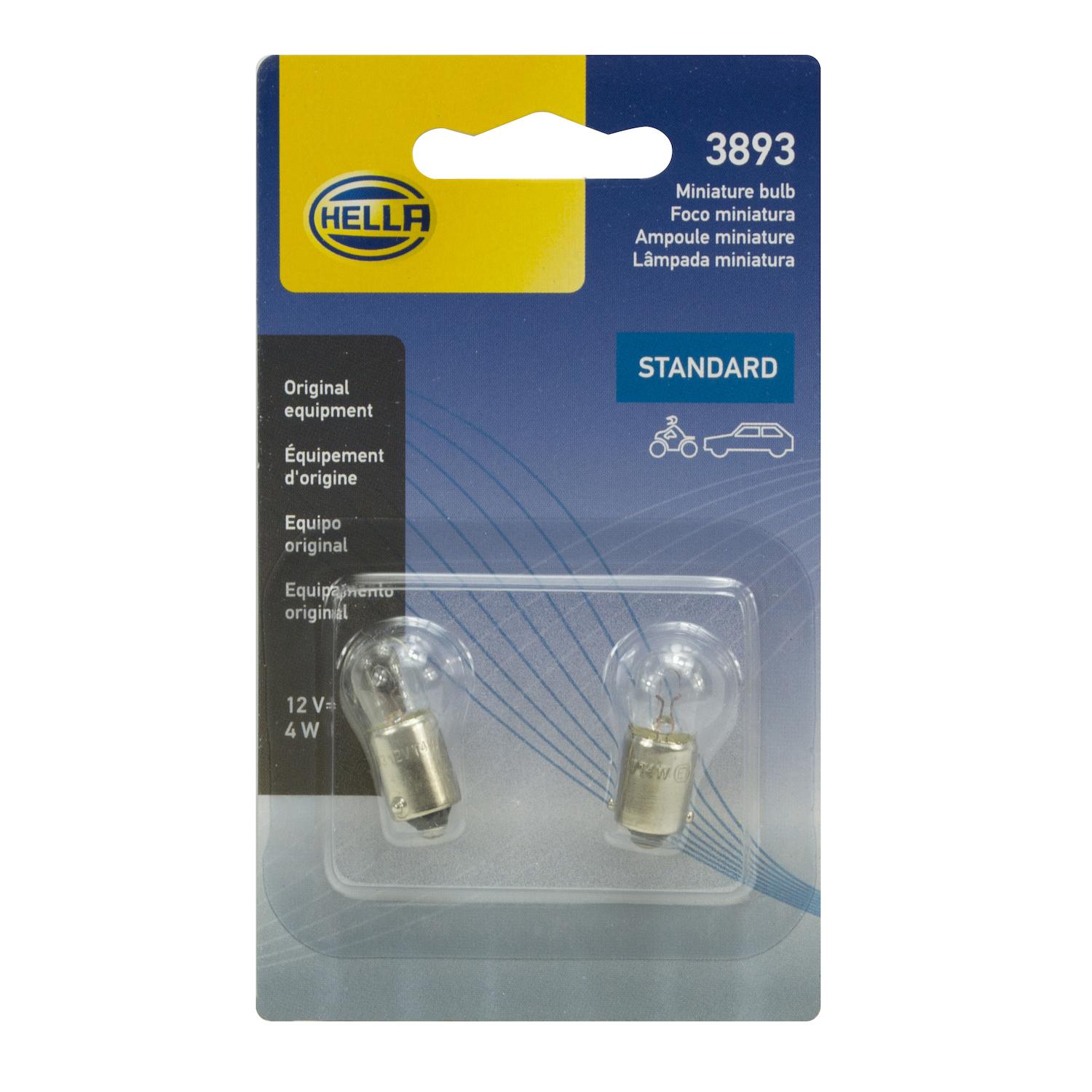HELLA 3893TB - Multi Purpose Light Bulb HELLA 3893TB Courtesy Light Bulb product image 2 of 2