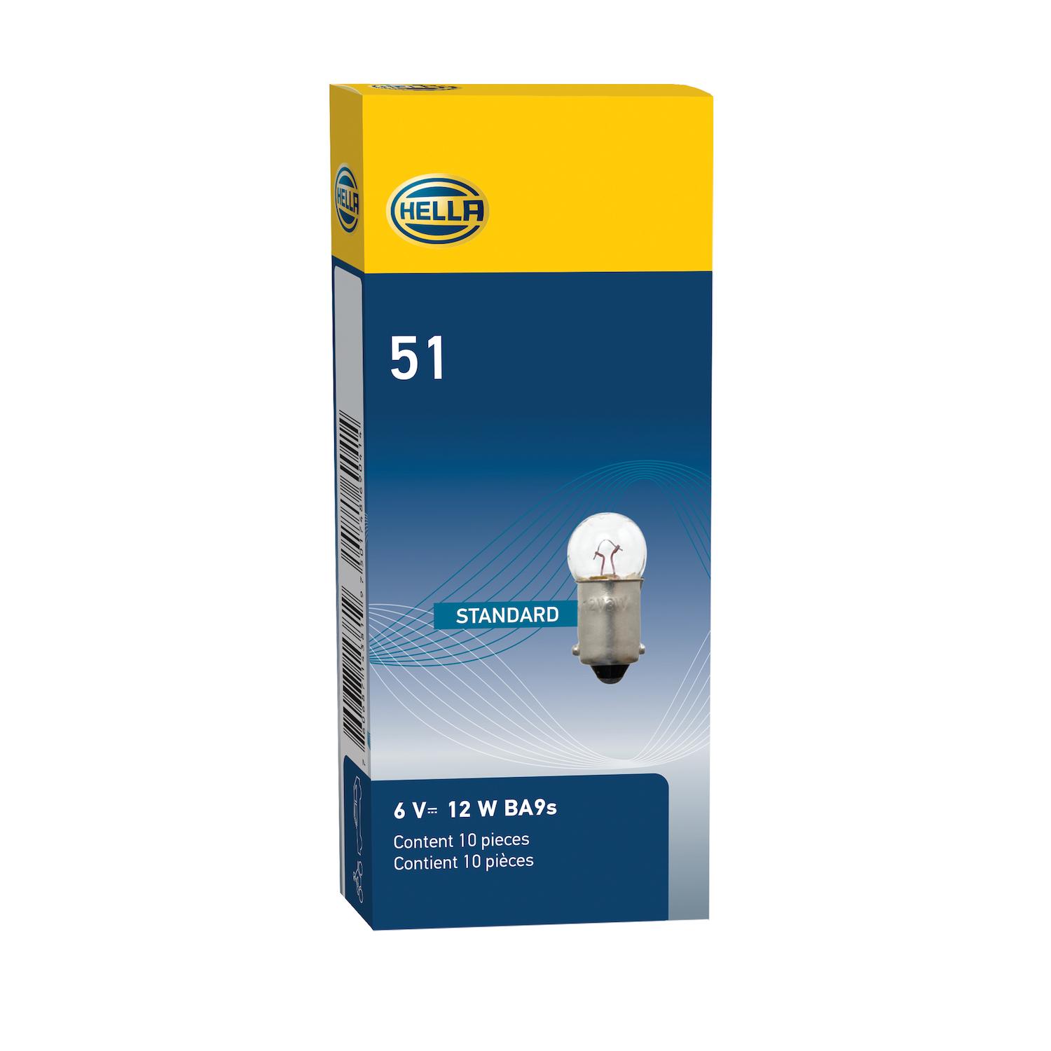 HELLA 51 - Multi Purpose Light Bulb HELLA 51 Instrument Panel Light Bulb product image 2 of 2
