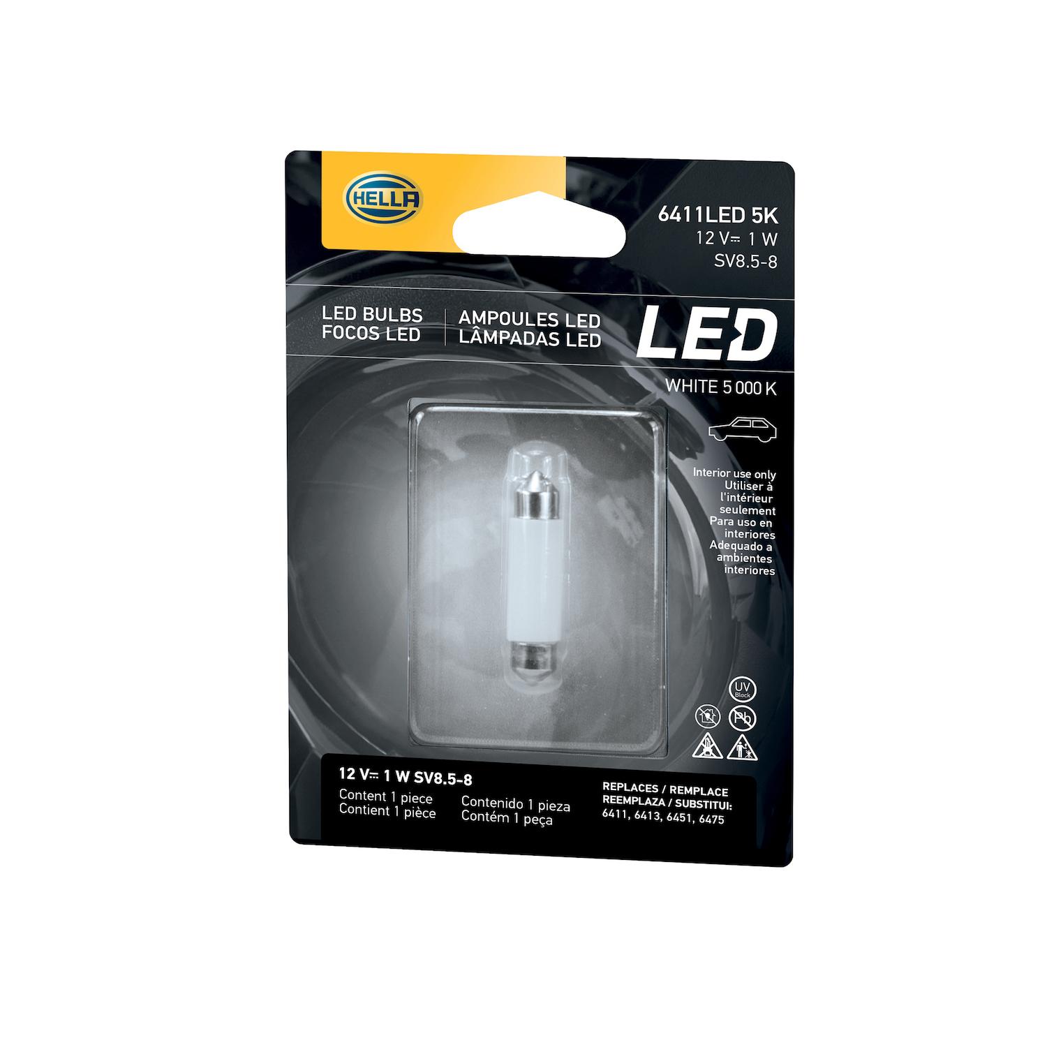 HELLA 6411LED5K Courtesy Light Bulb product image 2 of 2