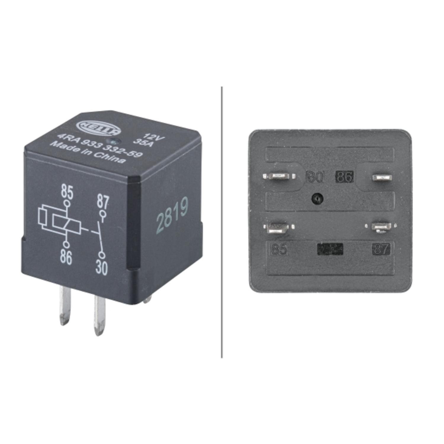 HELLA 933332591 - Engine Cooling Fan Motor Relay HELLA 933332591 Accessory Power Relay product image 1 of 1